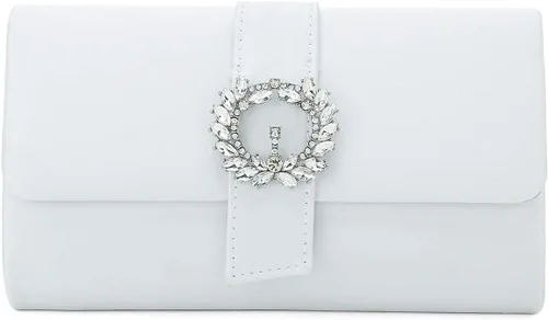 CHARMING TAILOR Bolso de noche Diamantes adornado de satén para mujer, bolso de fiesta elegante con broche de cuentas | Satin, for Woman, Classy