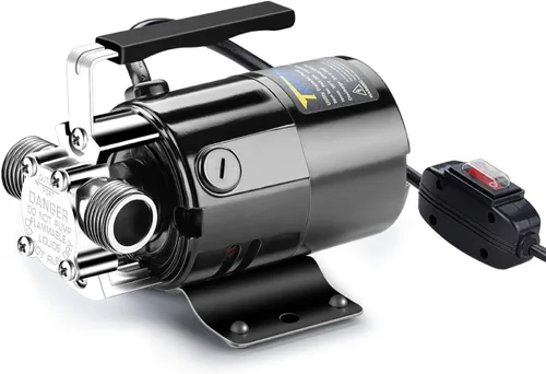 Trupow 1/10HP 330GPH mini bomba eléctrica portátil de transferencia del sumidero de 115 voltios con interruptor de encendido/apagado (solo bomba)
