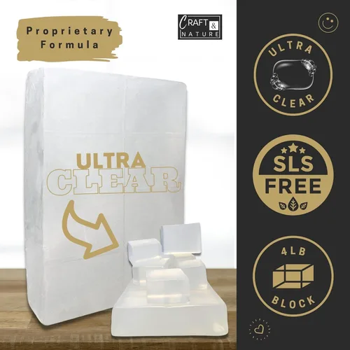 Miniatura 2 de Craft & Nature Base de jabón hidratante de glicerina de diamante ultra transparente sin SLS, sin SLS, sin SLES, de 4 libras, para hacer jabón