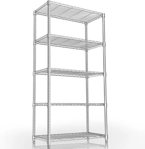 Miniatura 11 de Xcity Estantes de almacenamiento, estantería de metal resistente de 1 nivel, estante de alambre de acero ajustable de 350 libras para comerciales