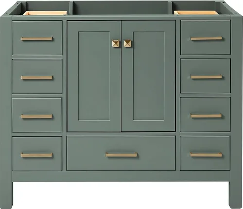 Miniatura 36 de ARIEL Cambridge - Mueble base de tocador de baño de 36 pulgadas, madera maciza, 2 puertas de cierre suave, 5 cajones de cola de milano