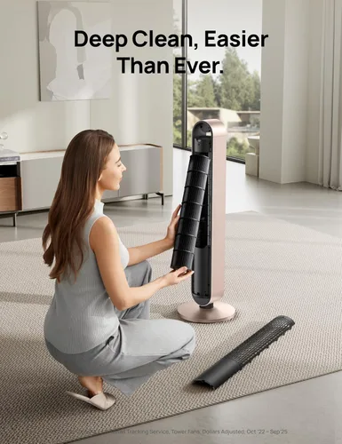 Miniatura 7 de Ventilador de torre inteligente Dreo con control de voz, ventilador oscilante de 120° compatible con Alexa/Google/App/control remoto, 42 pulgadas