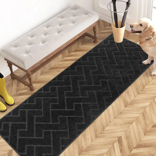 Miniatura 77 de PURRUGS Alfombra de fácil cuidado de 6 x 9 pies, antideslizante, lavable a máquina, tapete para puerta de perro, resistente a las manchas