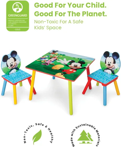 Miniatura 3 de Delta Children Juego de mesa y silla para niños (2 sillas incluidas), ideal para artes y manualidades, merienda y organizador de juguetes de Disney