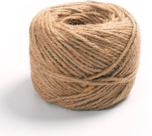 Cambaverd Cuerda de yute natural de 200 pies, 0.118 in, 4 capas, cuerda para plantas trepadoras, jardinería, manualidades, regalos, envoltura,