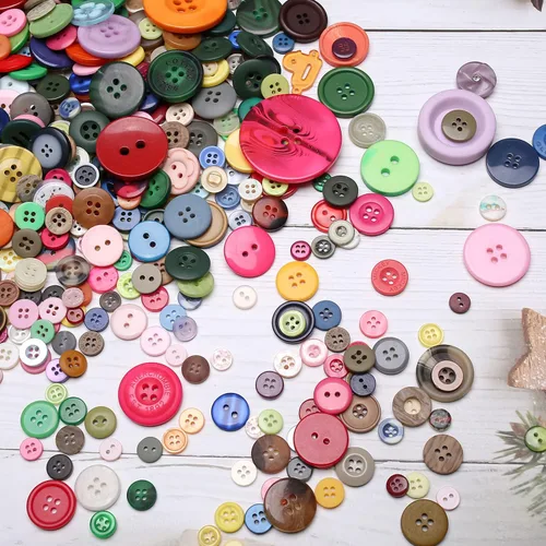 Miniatura 5 de Acerca de 660 botones de resina de varias especificaciones, botones hechos a mano, botones artesanales de costura, botones decorativos pintados a