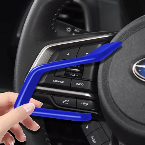 Miniatura 3 de Auovo Funda de Volante y Tapa de Consola Central para Subaru Crosstrek Outback Legacy Accesorios 2018-2026 para Subaru Impreza 2017-2026/19-26 Azul