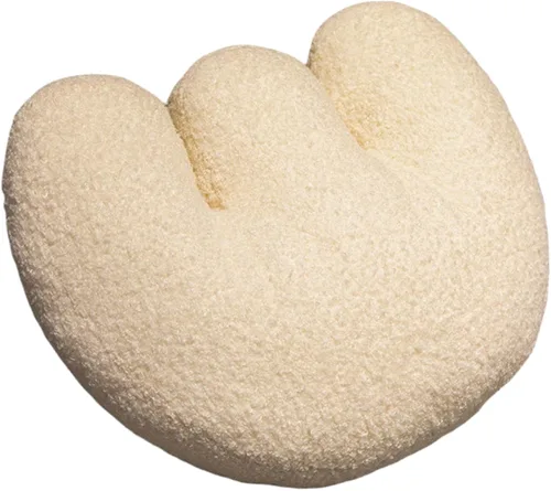 Miniatura 18 de Almohada de suelo irregular con diseño de flores, cojín decorativo para sofá, almohada de lectura para automóvil (café con leche, 19.6 pulgadas)