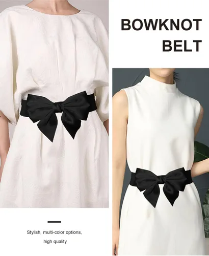 Miniatura 21 de TeeYee Lindo cinturón elástico ancho para mujer, cinturón de lazo elástico para fiesta de Navidad, vestidos casuales a juego para mujer