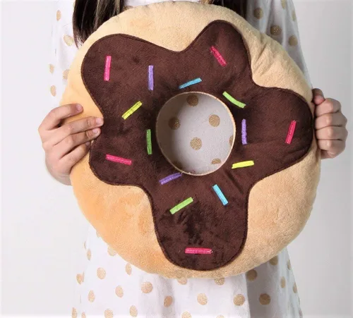 Miniatura 3 de Snuggle Stuffs Sprinkles Donut - Almohada de felpa de 14 pulgadas (chocolate)
