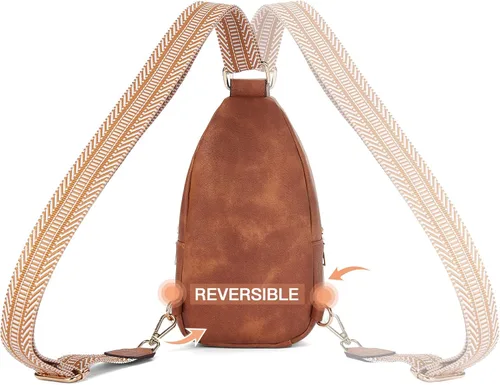 Miniatura 6 de Telena Sling Bag for Women Crossbody Fanny Packs for Women Leather Sling Chest Bag