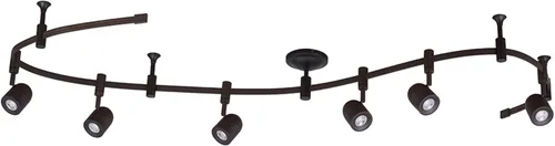 Miniatura 13 de Catalina Lighting Lámpara de Techo con Riel de 96", Bronce Frotado con Aceite, Riel Flexible LED Transicional de 5 Luces, Bombilla Incluida