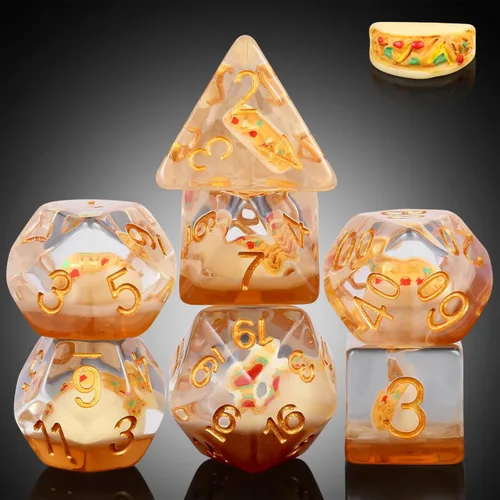 Miniatura 26 de Juego de dados de conejo DND, DNDND 7 dados poliédricos de resina con bolsa de terciopelo para juegos de rol D&D Dungeons and Dragons