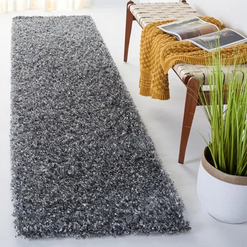 Miniatura 22 de SAFAVIEH Malibu Shag Collection - Alfombra decorativa, 3 x 5 pies, carbón, hecha a mano, sólida, 1.4 pulgadas de grosor, ideal para zonas de alto