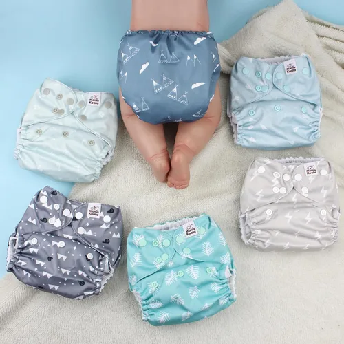 Miniatura 3 de Mama Koala Pañales de tela para bebé 3.0 con 6 insertos, con 2 bolsas reutilizables para húmedo y seco
