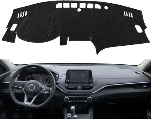 Miniatura 2 de Tapete de cubierta de tablero personalizado para Nissan Altima 2019 2020 2021 2022 sin pantalla de cabecera, protector de tablero (19-20 negro) J73