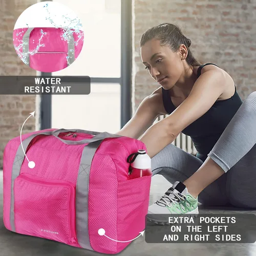 Miniatura 7 de F.FETIVIN Bolsa de viaje para artículos personales de 18 x 14 x 8 pulgadas para Spirit Airlines, bolsa de lona ligera impermeable para gimnasio