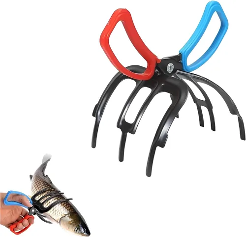 Pinza de peces de 3 garras, alicates de pesca de metal multifuncionales, herramienta antideslizante para capturar peces, accesorios de pesca ligeros
