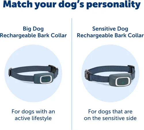 Miniatura 6 de PetSafe Collar antiladridos recargable, 15 niveles de corrección estática de ajuste automático, recargable, resistente al agua, reduce los ladridos