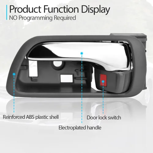 Miniatura 5 de Manijas de puerta interiores compatibles con Toyota Camry 2002-2006 Reemplazan 6920633040 69206AA021B2, delantera y trasera interior izquierdo