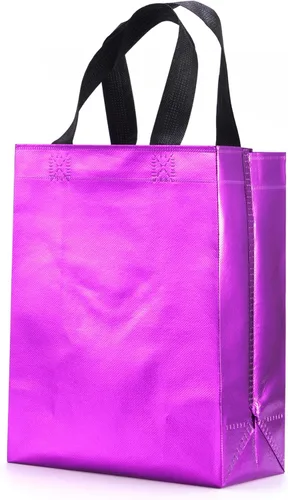 Miniatura 5 de 12 unidades de bolsas de regalo reutilizables no tejidas con asas para recuerdos de fiesta de 8 pulgadas de ancho x 4 pulgadas de largo x 10 Mix