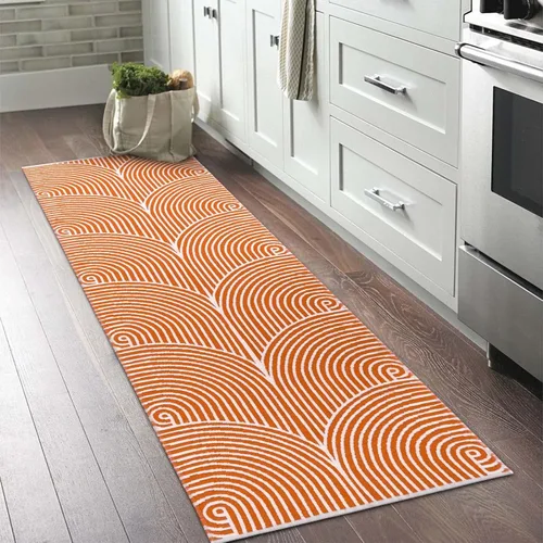 Miniatura 17 de Tiffasea Alfombra de Pasillo Lavable 2' x 5', Alfombra de Pasillo de Cocina Tejida de Algodón Alfombra de Entrada Negra y Blanca Interior/Exterior