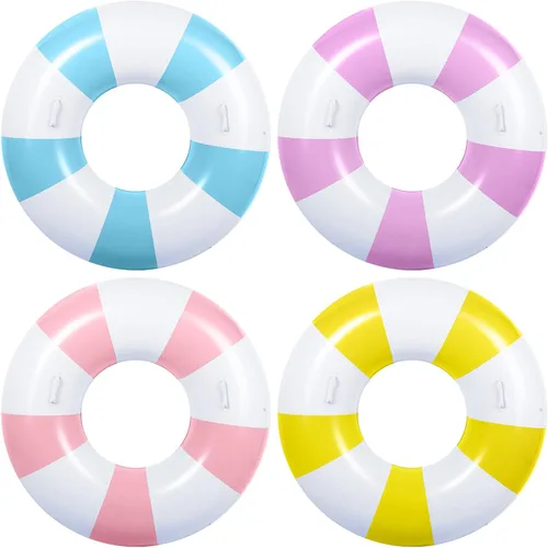 Gemscream 2 flotadores grandes de piscina con asas, 47.24 pulgadas, tubos inflables de piscina tamaño adulto para tumbonas de verano, fiesta en la