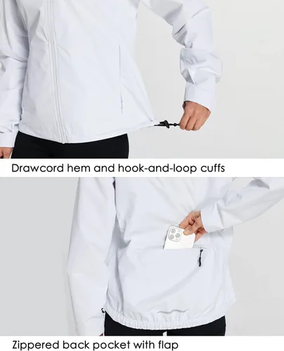 Miniatura 6 de Willit Chaquetas de ciclismo para mujer, chaquetas impermeables para correr, chaqueta ligera cortavientos para senderismo, plegable