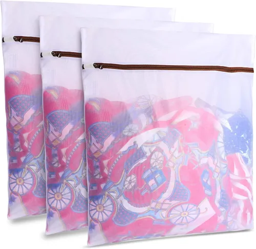 Miniatura 16 de 5 bolsas de malla para ropa delicada con cremallera, bolsas de lencería para lavandería, bolsa organizadora de almacenamiento de viaje, bolsas