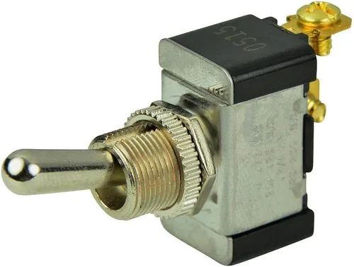 BEP 1002002 SPST Interruptor de palanca cromado -Apagado/(Encendido)