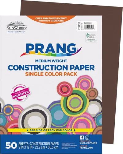Miniatura 10 de Prang (Formerly SunWorks) Papel de construcción, blanco brillante, 9 x 12 pulgadas, 50 hojas