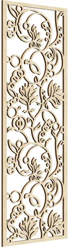 Miniatura 176 de 9 3/8"W x 24 3/8"H x 1/4"T Caspio Decorativos Paneles De Pared De Madera De Calado, Roble Rojo rojo (Red Oak)