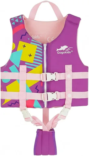 Miniatura 14 de Gogokids Chaleco de natación para niños pequeños, chaleco de natación de alta calidad para niños de 30-40-50-60-70-80 libras, flotadores para niños