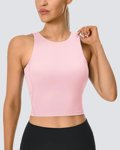 Miniatura 3 de GYM RAINBOW Sujetadores deportivos acolchados para mujer, camiseta corta sin mangas de línea larga para fitness, correr, yoga, entrenamiento, tops