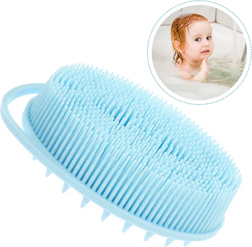 Miniatura 3 de Shower Brush with Soft Silicone Bristles for Deep Cleansing and Sensory Training Dual Sided Body Scrubber for Gentle Exfoliation and Massage