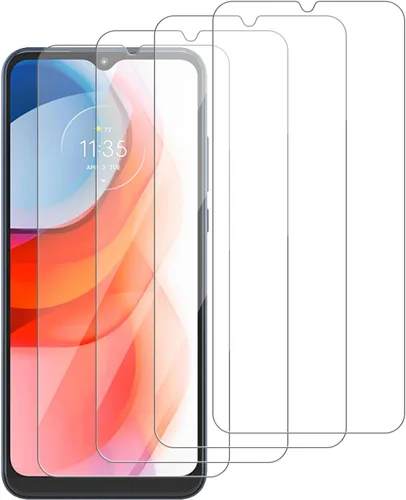 Paquete de 4 protectores de pantalla de vidrio compatibles con Motorola Moto G Play (2021) / XT2093 [dureza 9H], vidrio templado de pantalla HD,