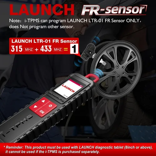 Miniatura 3 de LAUNCH Herramienta de servicio i-TPMS X431, reinicio de TPMS de 315 MHz y 433 MHz para bricolaje y tiendas, activa la mayoría de sensores OE