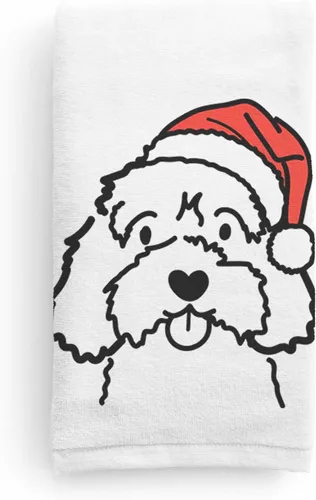 Miniatura 18 de Inkopious Santa Hat Airedale Terrier - Toalla de mano decorativa - Decoración navideña para el hogar