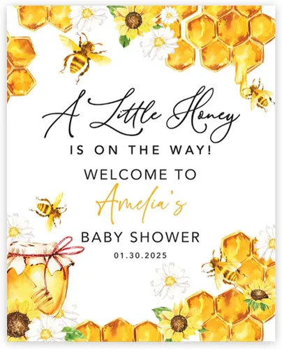 Miniatura 19 de Andaz Little Cutie - Decoración de baby shower, 16 x 20 pulgadas, letrero de bienvenida personalizado, letrero de caballete personalizado para libro