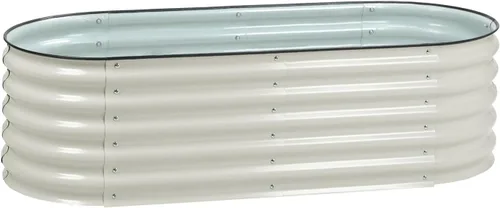 Miniatura 23 de BPS Cama de jardín elevada de metal, paquete de 2 macetas galvanizadas de 2.5 pies de diámetro, cajas de jardín elevadas para macetas de flores
