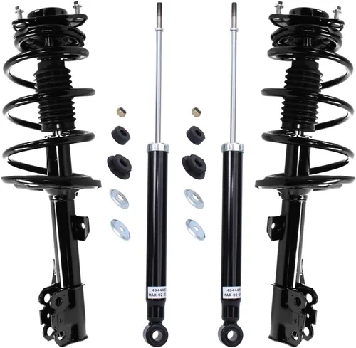 Miniatura 100 de Detroit Axle - Puntales y Amortiguadores para Chevy Traverse Buick Enclave GMC Acadia Saturn Outlook 2007-2012, 2 puntales delanteros con resorte