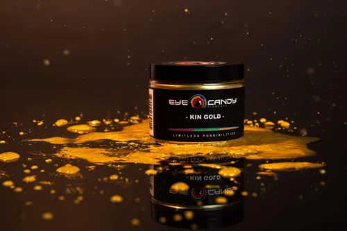 Miniatura 8 de Pigmentos Eye Candy Oro Mica en Polvo Premium - Kin Gold (25gr) - para Epoxi, Resina, Jabón, Pintura, Carpintería, Vaciado de Acrílico, Bombas