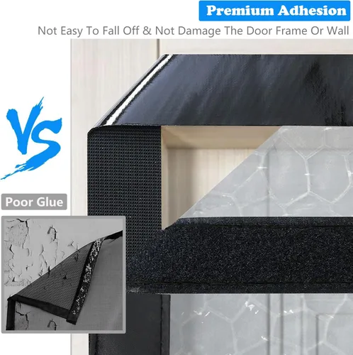 Miniatura 7 de RELIANCER Cortina de Puerta Magnética con Aislamiento Térmico, Cubierta de Puerta de EVA Impermeable, Se Adapta a Puertas de Hasta 32"x80", Cortina