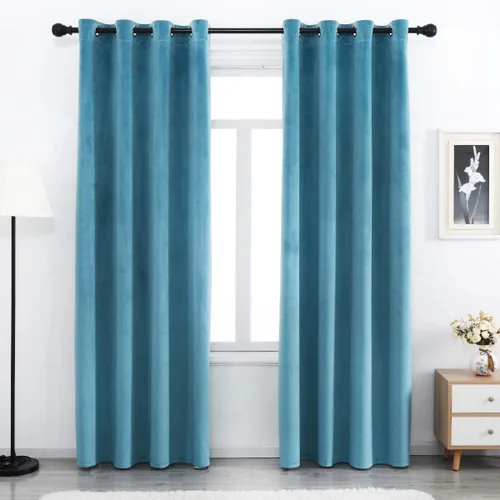 Miniatura 21 de SPXTEX Cortinas Opacas de Terciopelo Verde - 84 Pulgadas de Largo, Bloqueo de Luz, Parte Superior con Ojales, Aislamiento de Calor, Térmico