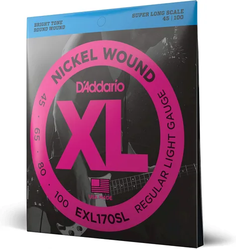 Miniatura 39 de D'Addario XL Nickel EXL170S - Cuerdas para bajo de 4 cuerdas con entonación perfecta, sensación uniforme, durabilidad potente, calibre 45-100
