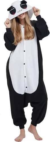 DELEY Adults Unisex Onesie Halloween Costumes Animal Cosplay Pajamas Warm Sleepwear Homewear