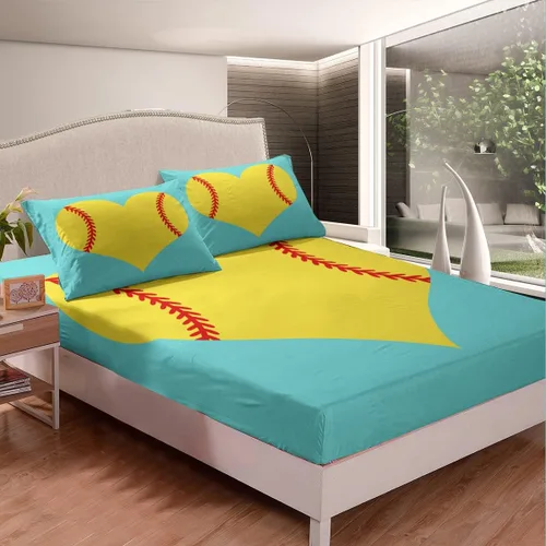 Miniatura 51 de Feelyou Juego de sábanas de béisbol para niños, juego de sábanas con temática deportiva de pelota, tamaño individual, para niños, adolescentes