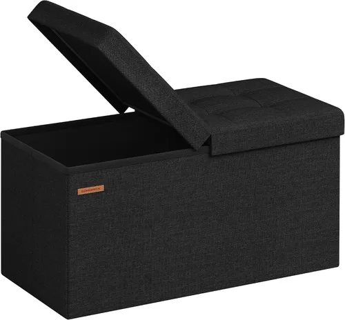 Miniatura 11 de SONGMICS Colección Mazie - Otomana de almacenamiento de 30 pulgadas, banco de almacenamiento plegable con tapa abatible, capacidad de carga de 660