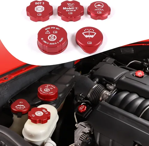Lcojicep Tapa de aceite del motor, tapa del radiador, tapa de limpiaparabrisas, tapa de líquido de frenos, cubierta de tapa de líquido, compatible
