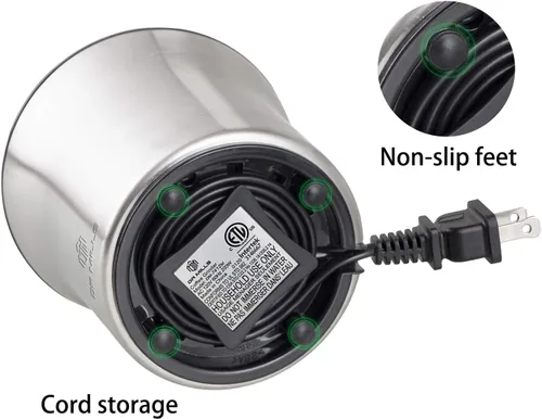 Miniatura 4 de Dr Mills DM-7412M Molinillo eléctrico de acero inoxidable para especias secas y café, 2 en 1 húmedo y seco, tazas extraíbles, apto para lavavajillas